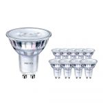 Confezione Multipack 10x Philips Corepro LEDspot GU10 PAR16 4.6W 370lm 36D - 830 Luce Calda | Sostitutiva 50W