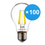 Confezione Multipack 100x Noxion Lucent LED E27 Pera Filamento Chiara 7W 806lm - 840 Bianco Freddo | Sostitua 60W